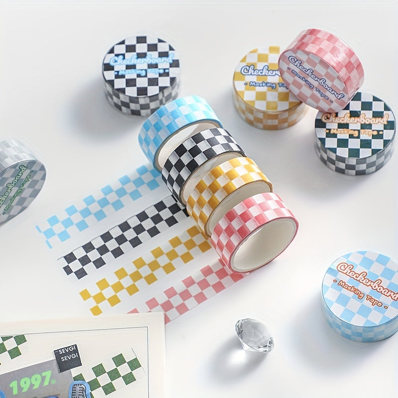 1pc Checkered Series Washi Tape Grid Pattern For DIY Paper Crafts