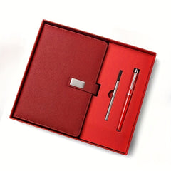 Customizable A5 Notebook Set Red Business Stationery Box