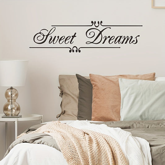 Sweet Dreams Wall Sticker For Bedroom Self-adhesive Removable 23.6in x 7in