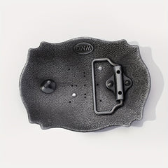 Vintage Gothic Floral Engraved Western Belt Buckle