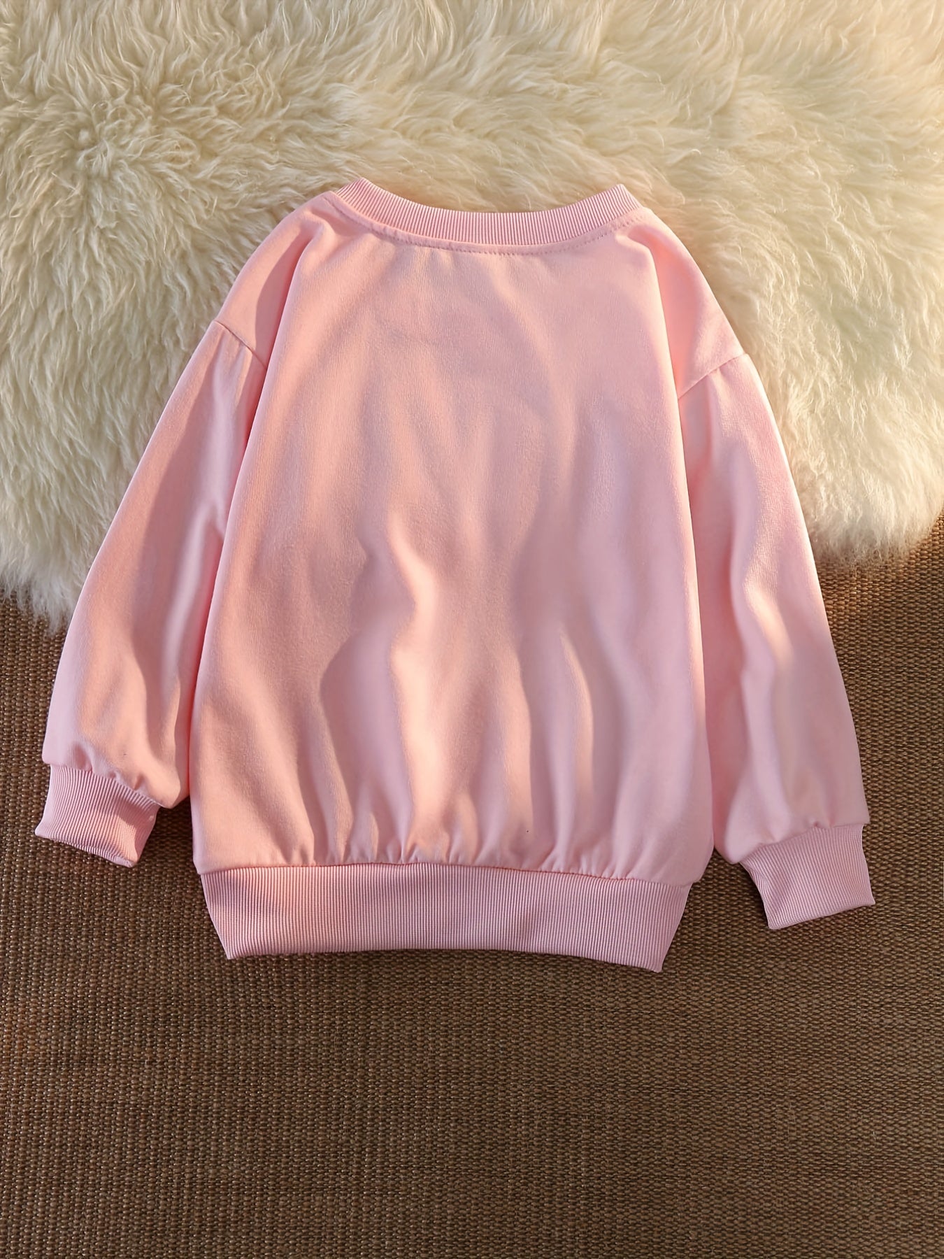Toddler Girls Cartoon Graphic Thin Pullover Round Neck Long Sleeve Sweatshirt