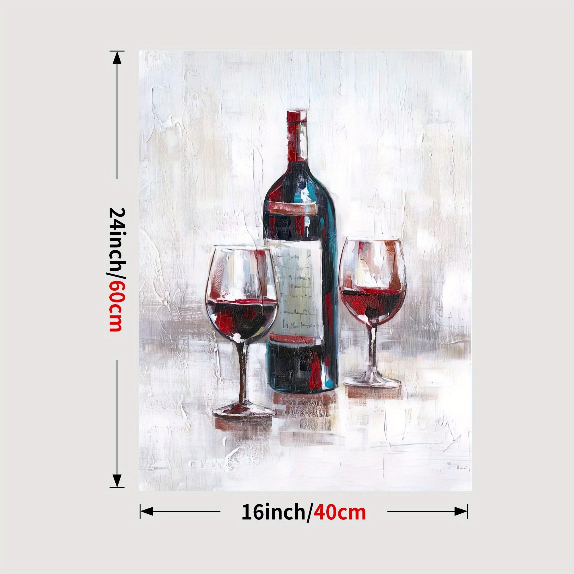 Wine Pictures Poster Red Wine Bottle Kitchen Wall Decor Canvas Wall Art