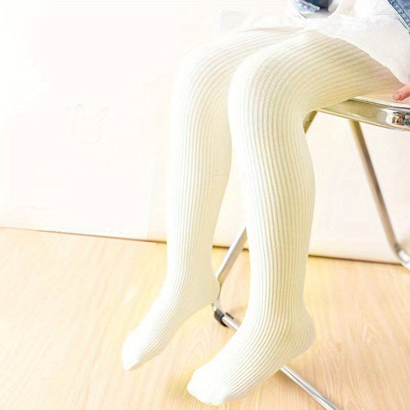 2pairs Girls Kids Knitted Leggings Soft High Elasticity Tight Leggings