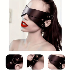 Women Leather Masquerade Party Mask For Halloween Costume