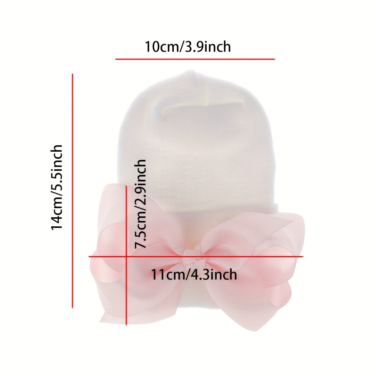 Double Layer Baby Hat With Bow - Men Women
