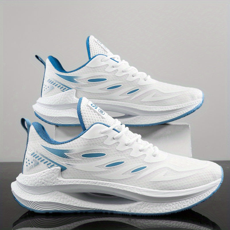Men's Striped Lace up Running Shoes Anti-Skid Sneakers