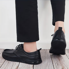 Men's Casual Lace-up Slip On Flat Shoes Round Toe Comfortable