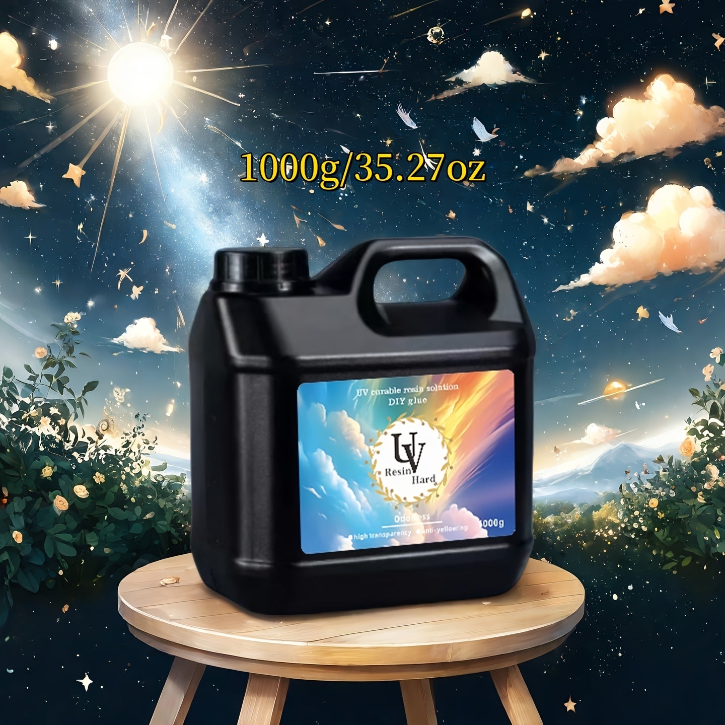 1000g Large Capacity Crystal Clear UV Epoxy Resin Adhesive Glue