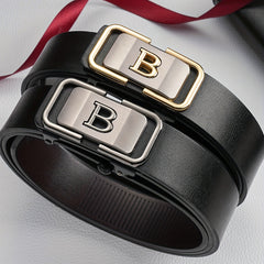 Men's Letter B Buckle Rubber Belt