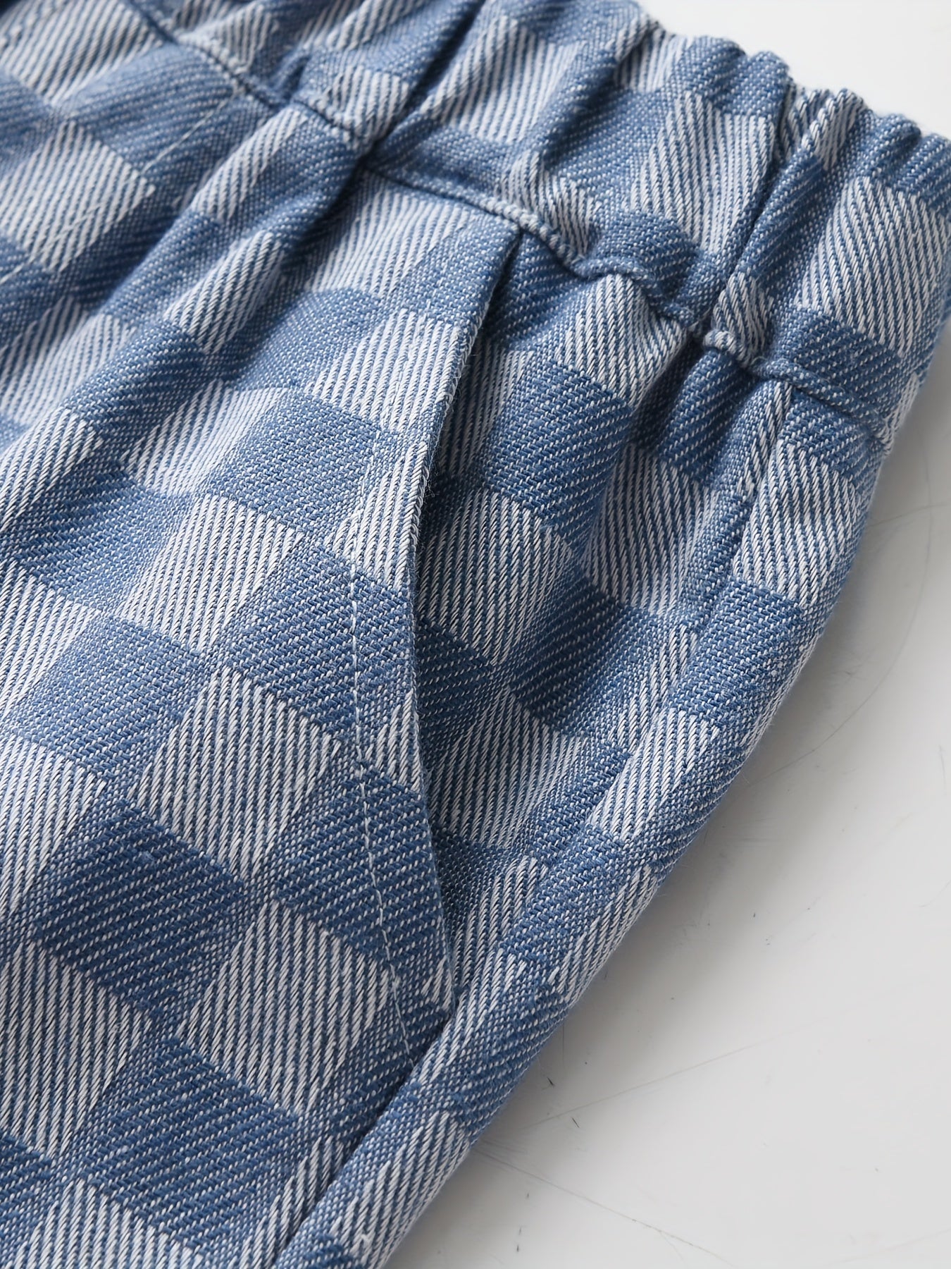 Plaid Print Boys Creative Shorts Casual Quick Dry Stretchable Summer Outdoor
