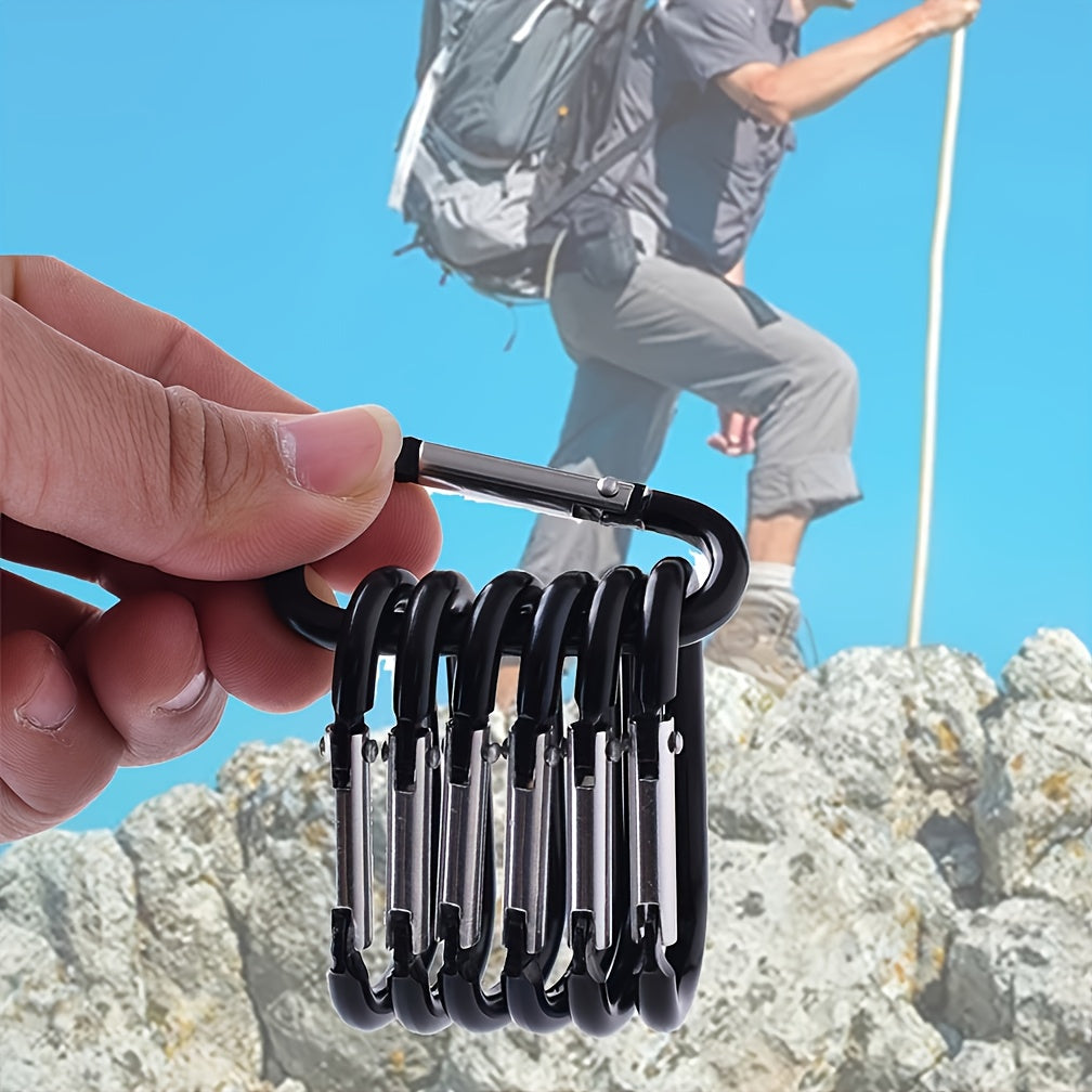 D-Shaped Aluminum Hiking Hooks - Lightweight and Durable Gear