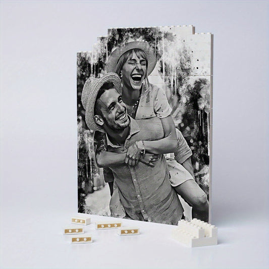 Custom Photo Puzzle with Your Own Picture - Building Blocks Birthday
