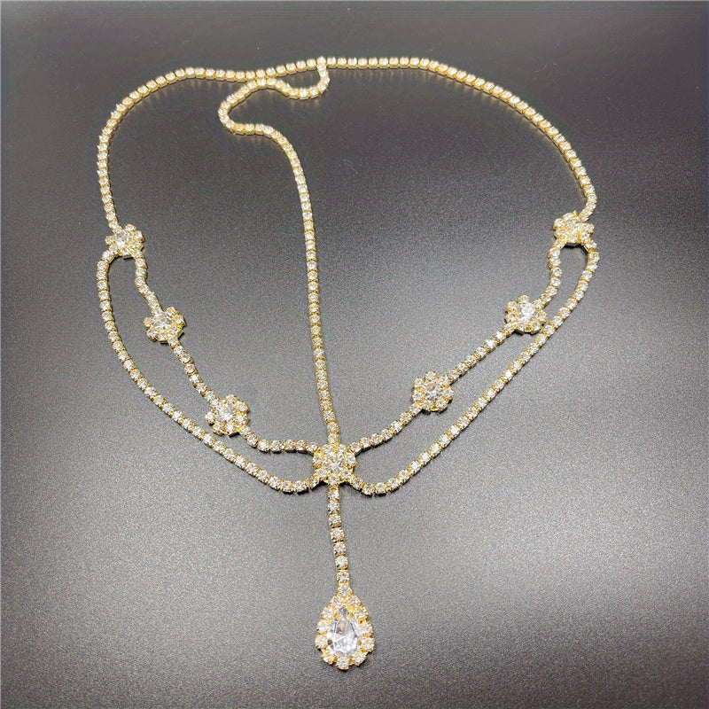 Crystal Pendant Head Chain Bridal Wedding Hair Accessories