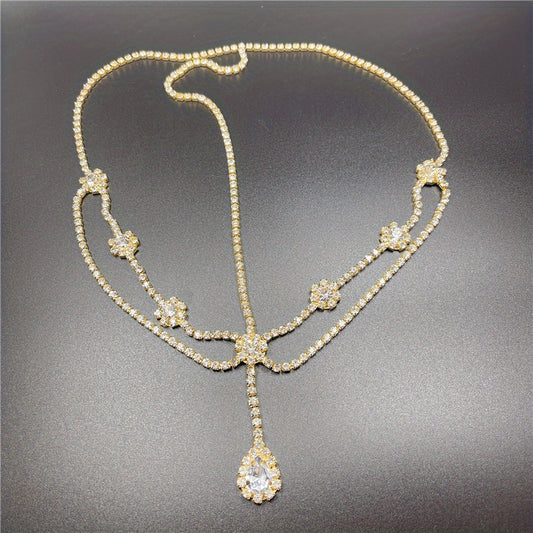 Crystal Pendant Head Chain Bridal Wedding Hair Accessories