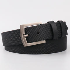 Men's Bag Edge Point Hole Alloy Needle Buckle PU Belt Accessories