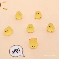 20pcs Yellow Fat Chicken Mini Figurines for Desk & Kindergarten Decor