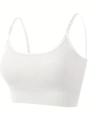 5pcs Ribbed Push Up Bras Comfy & Breathable Intimates Bra Women's Lingerie