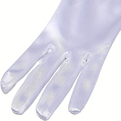 1 Pair Satin Long Gloves Elastic Party Wedding Bridal Gloves