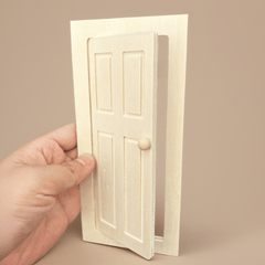 1:12 Scale Dollhouse Wooden Door Light Wood Finish Opening