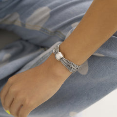 Punk Style Layer Chain Bracelet Vintage Big Ball Hand Jewelry Women Girls