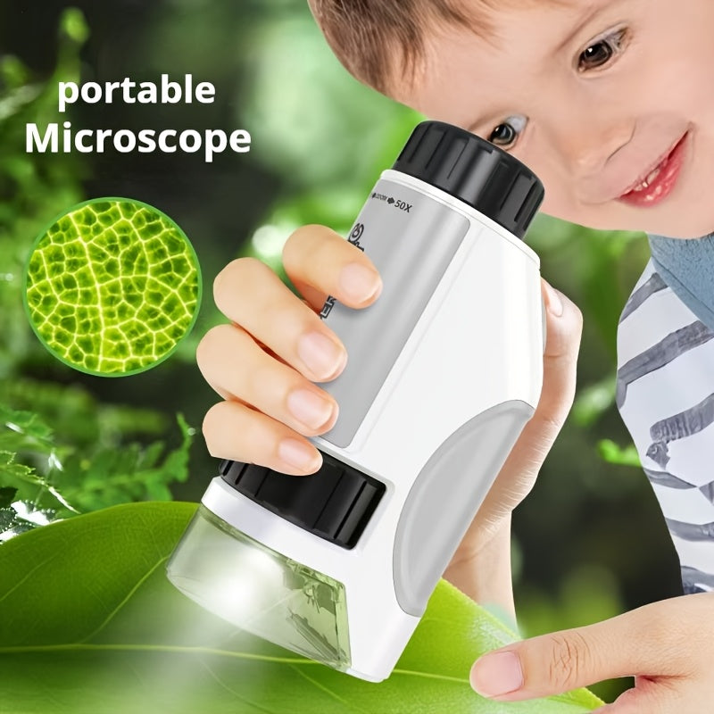 Mini Handheld Microscope Toy 50X 300X with LED Light