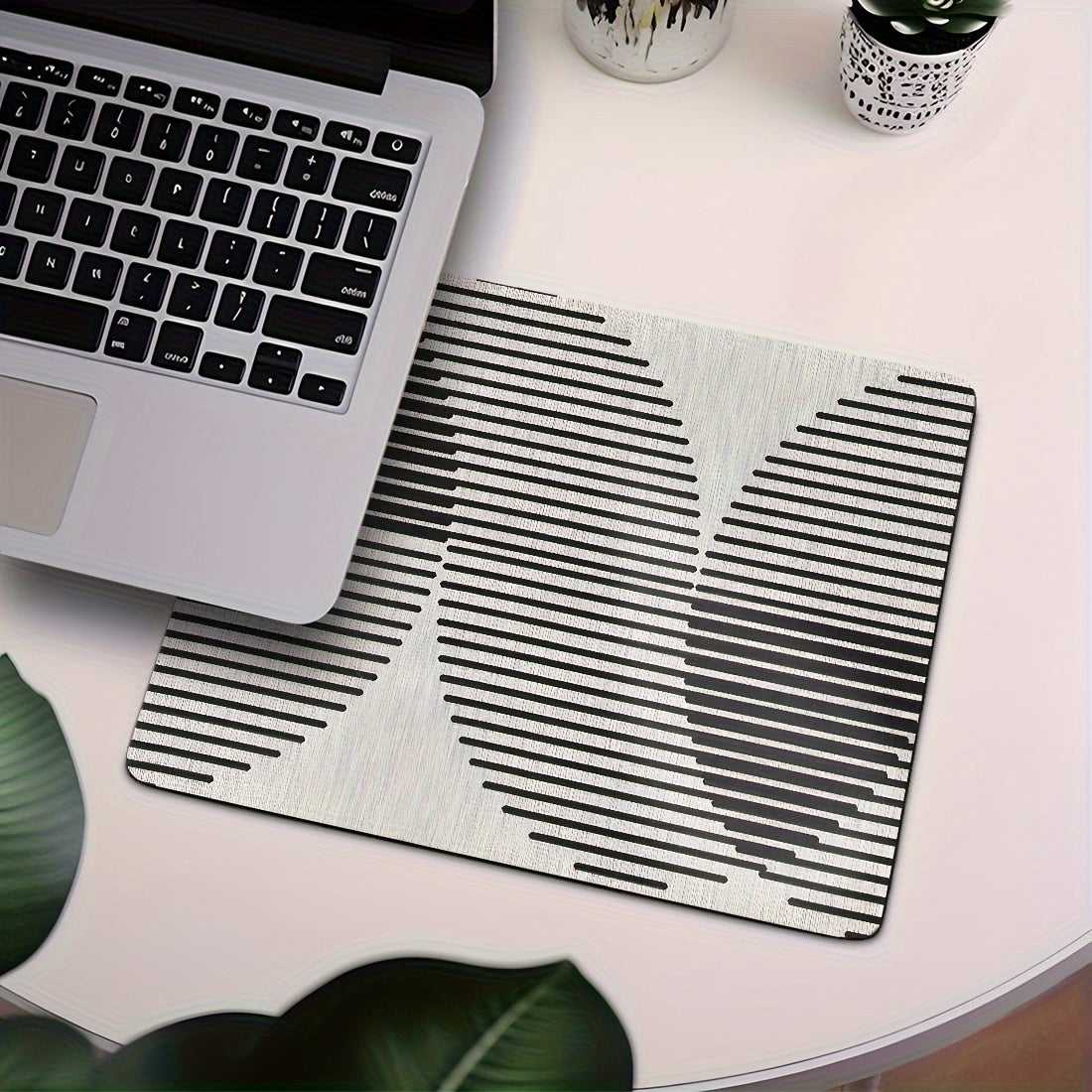Line Pattern Small Desktop Mouse Pad Office Home Computer Accessories