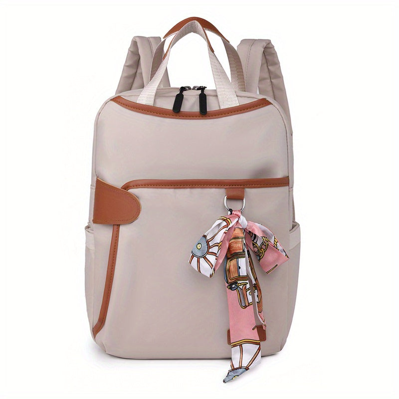 Large Capacity Backpack with Silk Scarf for Outdoor Travel