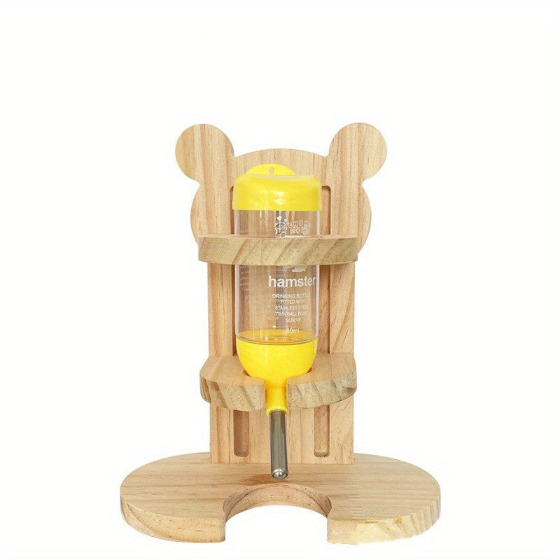 Adjustable Hamster Water Stand with Food Basin