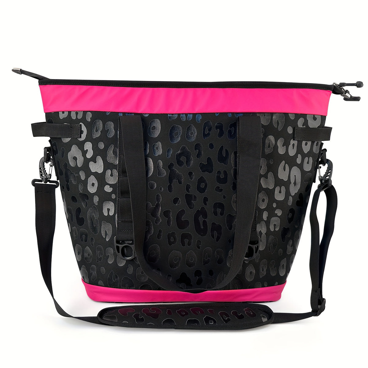 Leopard Print Ice Bag Large Capacity Crossbody Insulation Bag