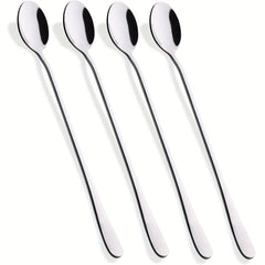 4pcs Stainless Steel Long handled Ice Cream Scoop Cocktail Stirring Spoon