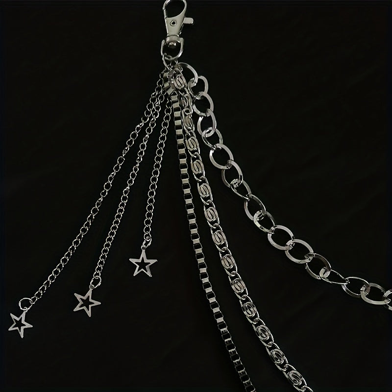 Pentagram Pendant Tassel Chain Punk Pant Chain
