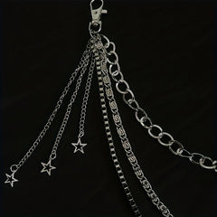 Pentagram Pendant Tassel Chain Punk Pant Chain