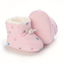 Cozy Slip On Boots for Baby Girls - Soft & Warm Fleece Boots