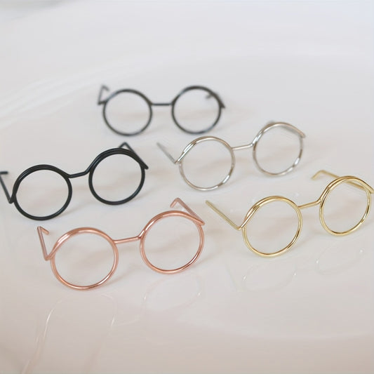 4pcs Metal Eyeglasses for OB11 Dolls in Assorted Colors