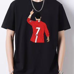 Creative Pattern Print Men's Graphic Cotton Crew Neck T-shirt
