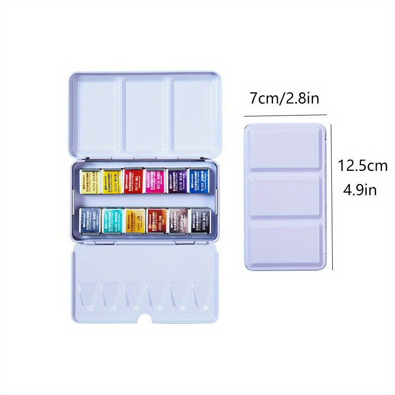 Professional Watercolor Paints Set - 48 Colors Tin Box Water Pigment