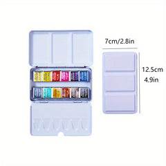 Professional Watercolor Paints Set - 48 Colors Tin Box Water Pigment