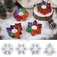 Snowflake Candle Holder Silicone Mold - DIY Christmas Decor