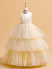 Princess Flower Girl Wedding Dress for Birthday Party