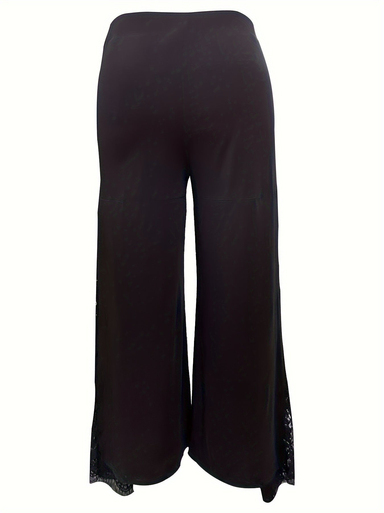 Lace Elastic High Rise Wide Leg Trousers