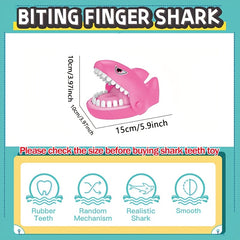 Shark Teeth Biting Finger Prank Toy for Party Games - Pink
