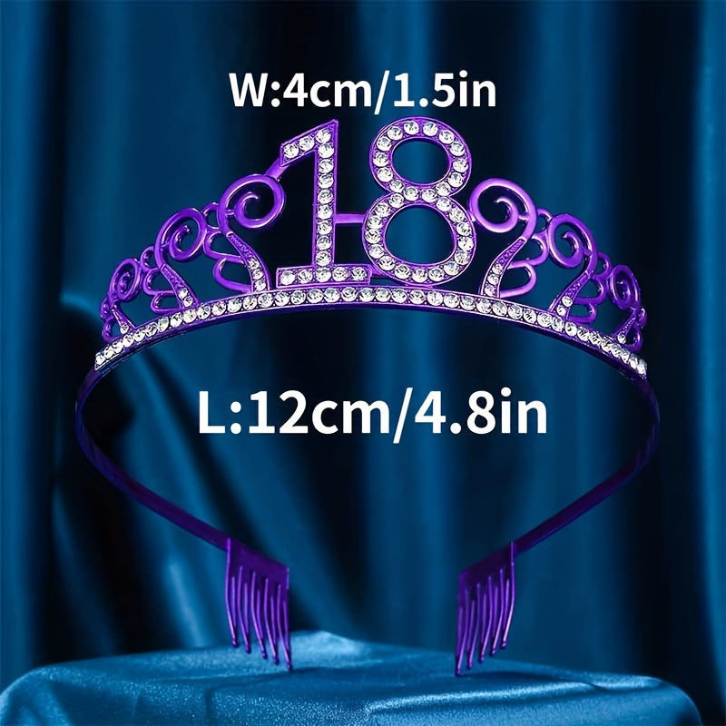 18th Crown Birthday Party Headdress Decoration Hair Accessories