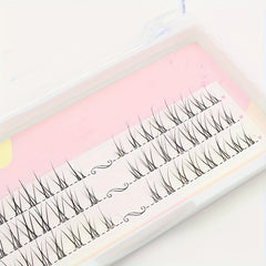 Cluster Segmented False Eyelashes Dense Cross Curling Realistic Self grafted