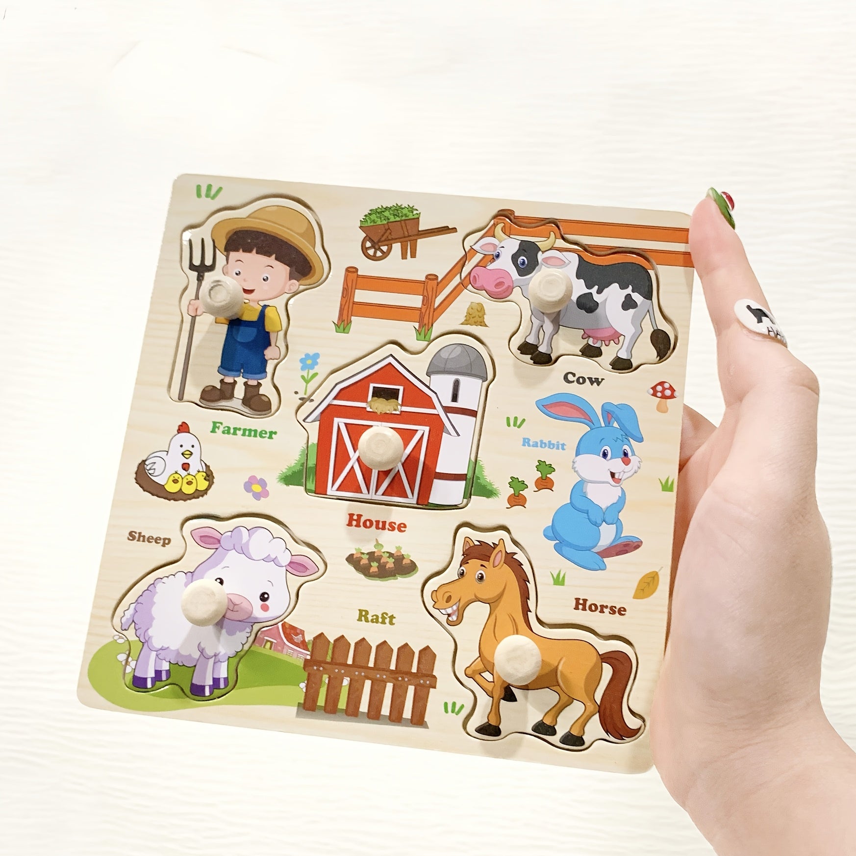 3-in-1 Panel Puzzle Toy with Wooden Tabletop - Educational Development