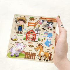3-in-1 Panel Puzzle Toy with Wooden Tabletop - Educational Development