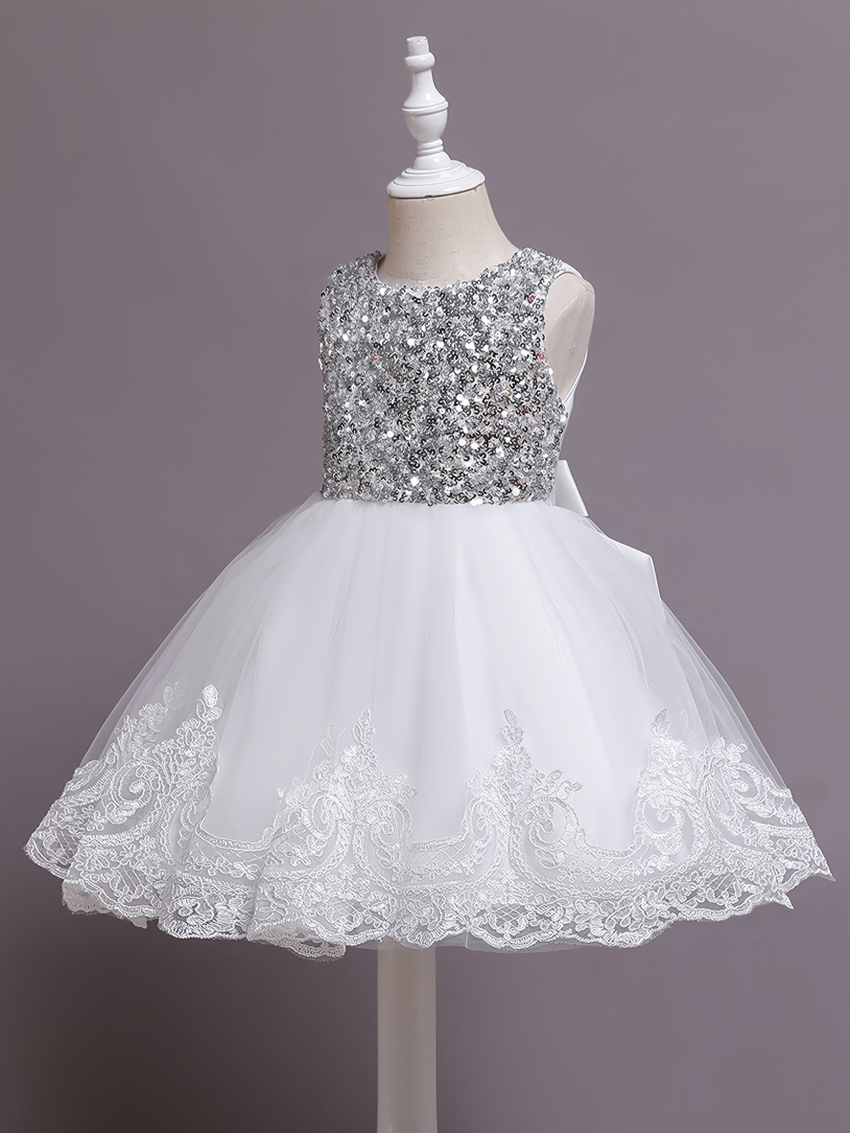 Girls Sequin Mesh Princess Dress Sleeveless Summer Dresses