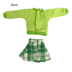 8" Doll Princess Outfit Green Long Sleeve Top and Short Skirt Gift