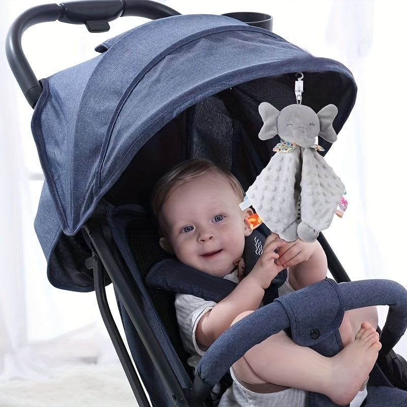 Elephant Safety Blanket for Babies Snuggle Toy 0-3 Years Old