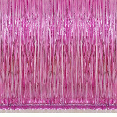 2pcs Pink Foil Tassel Curtains Party Wedding Decor