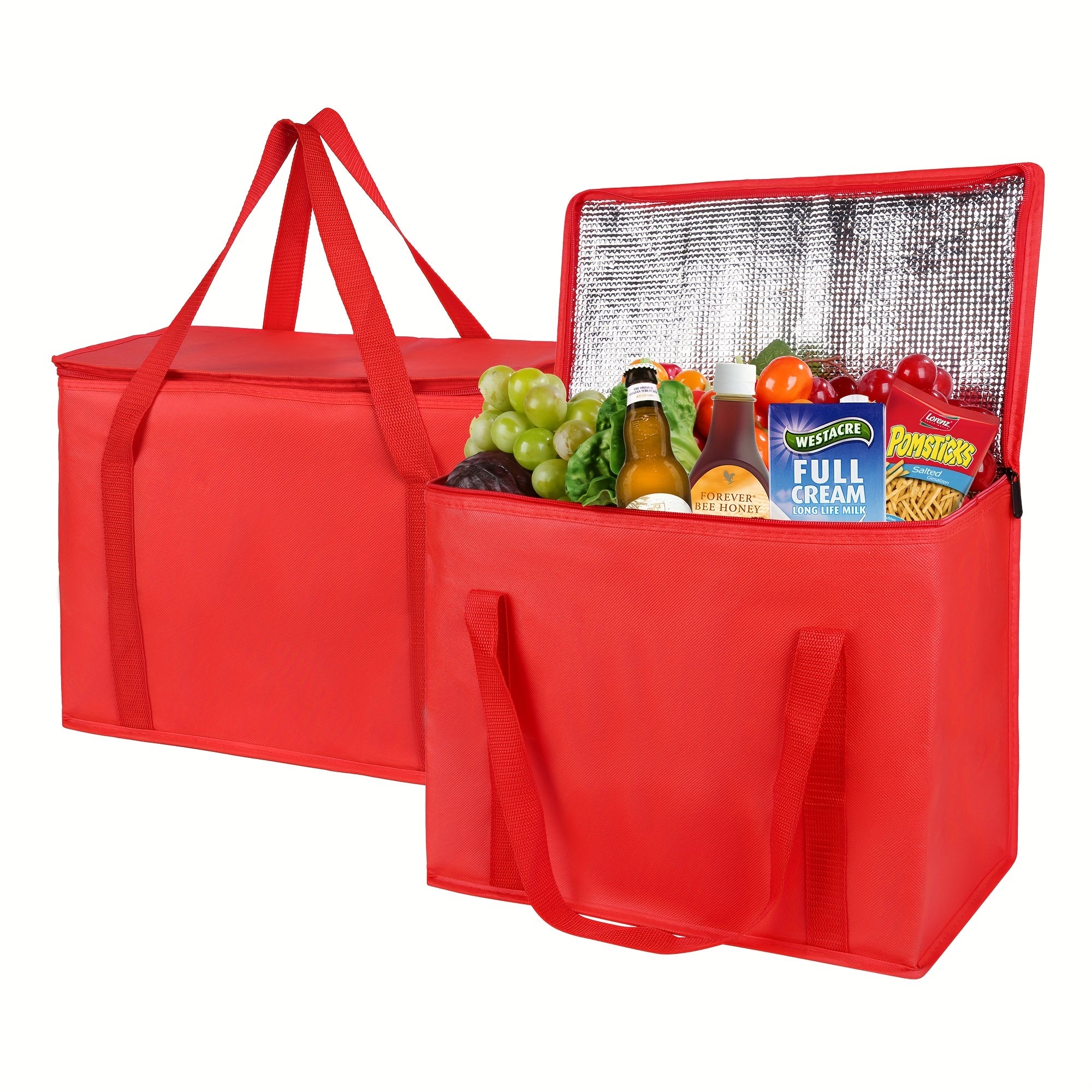 10pcs Supermarket Shopping Storage Bag Insulation Bag for Camping Picnic